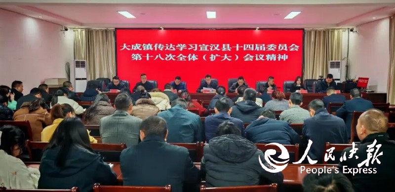 四川达州宣汉县大成镇传达学习宣汉县十···